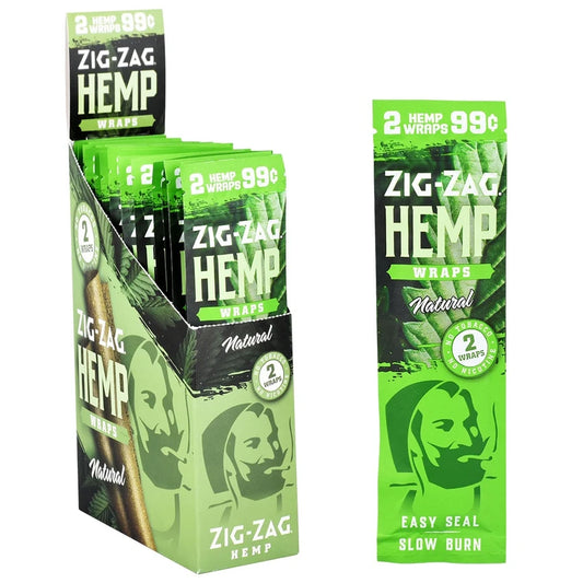 Zig Zag Hemp Wraps | Natural | 25pk Display