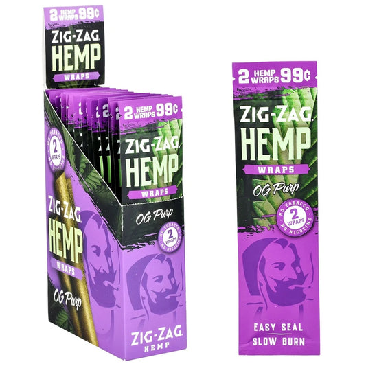Zig Zag Hemp Wraps | OG Purp | 25pk Display